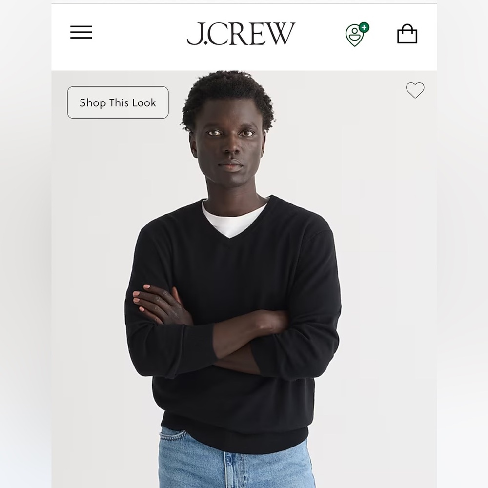 EUC J. Crew Merino wool V-neck sweater